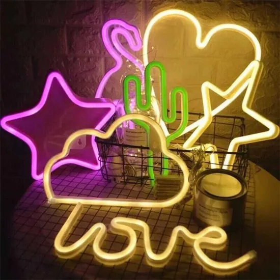 Vibrant USB and Battery-Powered LED Neon Sign Light