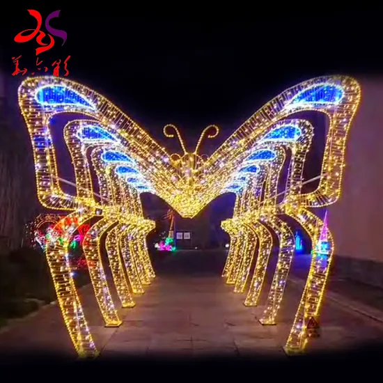 Outdoor Commercial Butterfly Decoration Lights Arch Tunnel Lighting
