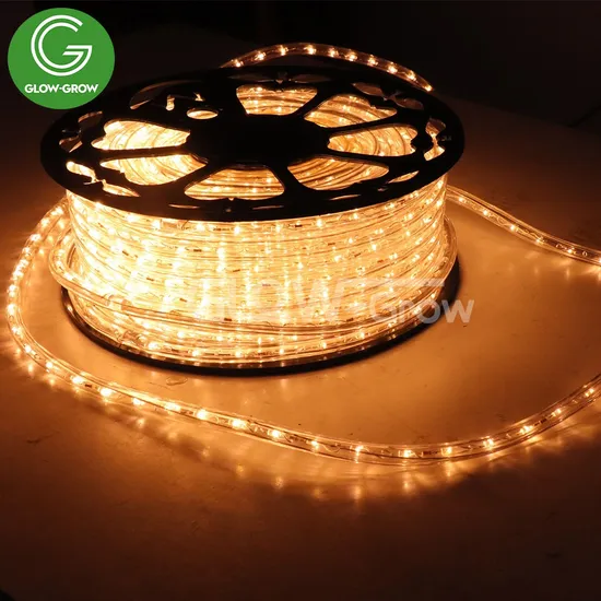 UL ETL CE Warm White 120V 230V LED Rope Strip 360 Degree Flexible Round Tube Light for Patio Party Ramadan Holiday Building Event Christmas Xmas Decoration