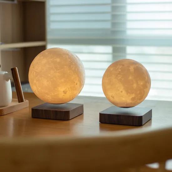 Factory Restaurant Cordless Table Lamp Nordic Hotel Floating Bedside Light 18cm Moon