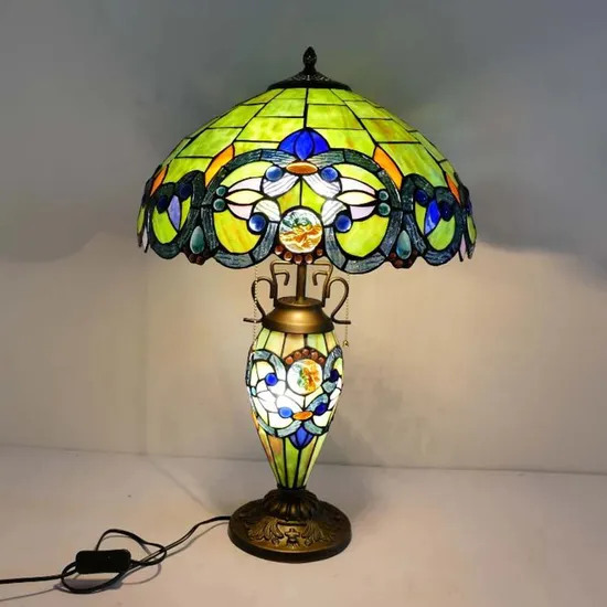 40cm Tiffany Mother Table Lamp American Vintage Art Deco Table Light (WH-TTB-39)