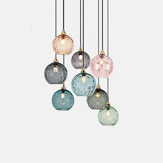 New Nordic Personality Color Water Pattern Color Ball Glass Lamp
