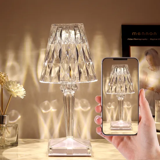 Crystal Mini Portable LED Table Lamps