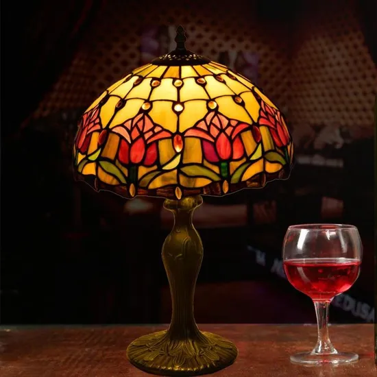 30cm Tiffany Table Lamp Aolly Base Bedroom Bedside Light (WH-TTB-21)