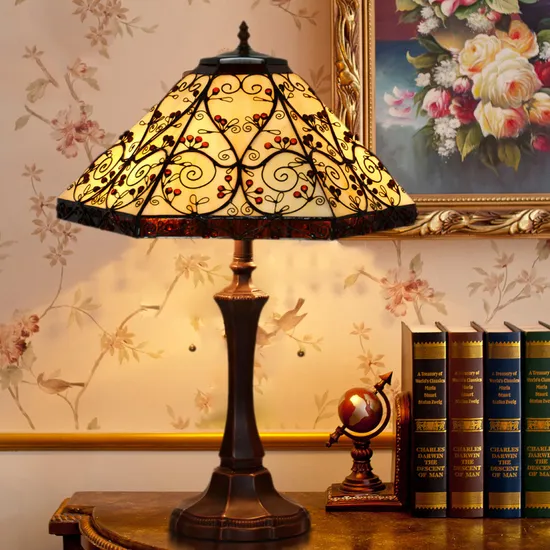 Tiffany American Retro Living Room Table Lamp Luxury Home Tiffany Table Lamp (WH-TTB-09)