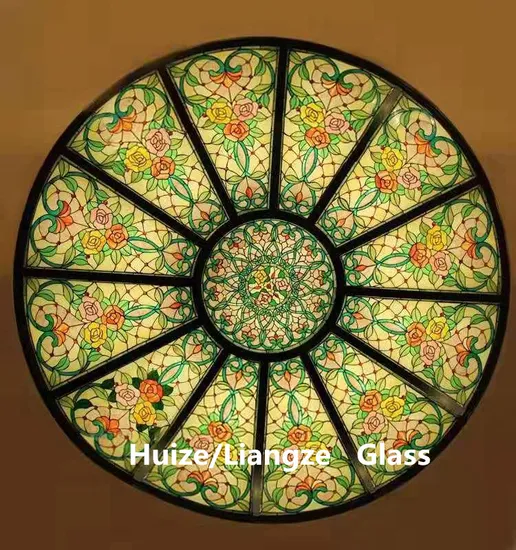 Decorative Tiffany Stained Glass Dome Skylight for Ceiling Roof