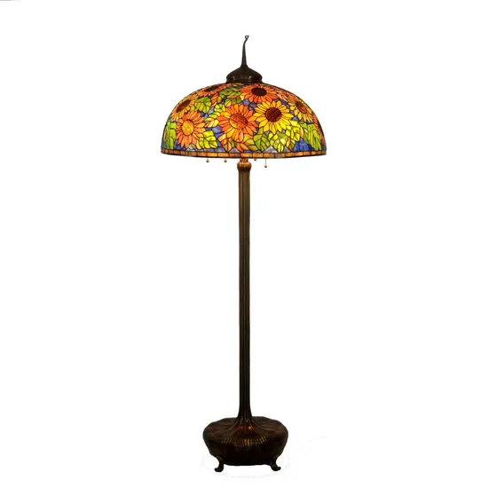 Pastoral Coffee Hall Living Room Bedroom Tiffany Sunflower Floor Lamp