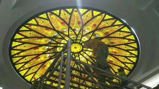 Tiffany Art Stained Glass Leadlight Skylight Dome for Decoration