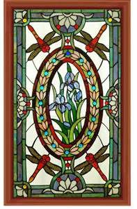Customized Design Handmade Stained Glass Panel Tiffany Style Window