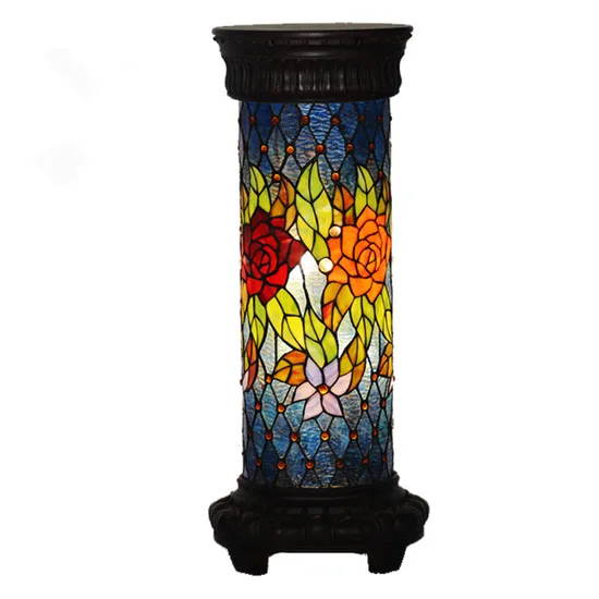 Wholesale Stained Glass Pedestal Lamps Tiffany Floor Lamp