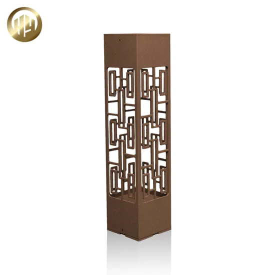 Factory Price Corten Steel Rusty Metal Simple Outdoor Garden Decoration Light
