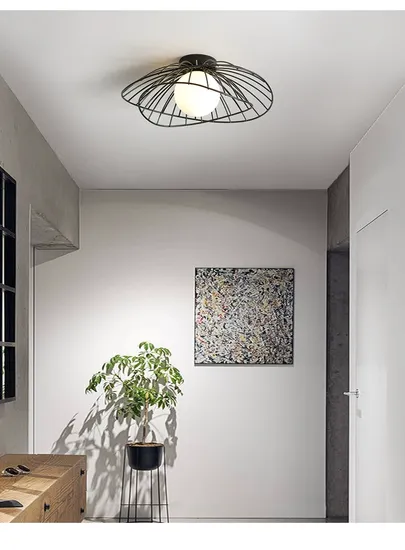 Modern Marble & Metal Table Lamp with Fabric Shade Hotel Lamp