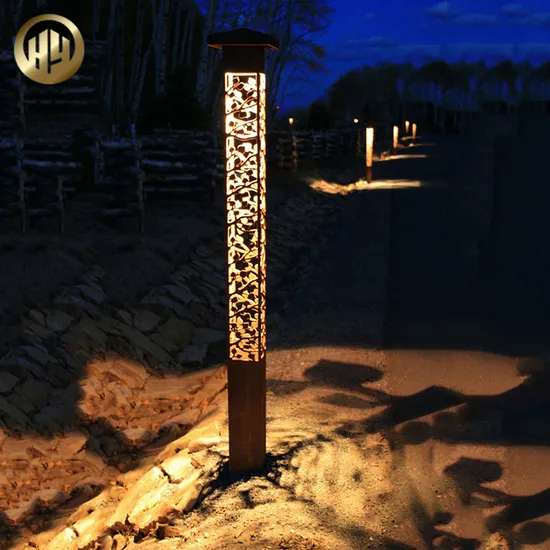 Outdoor Park Steel Metal Simple Rusty Decoration Practical Garden Light