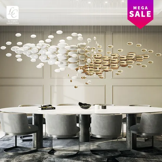 New Product Indoor Decoration Hotel Villa Mall Staircase Custom Hanging LED Chandelier