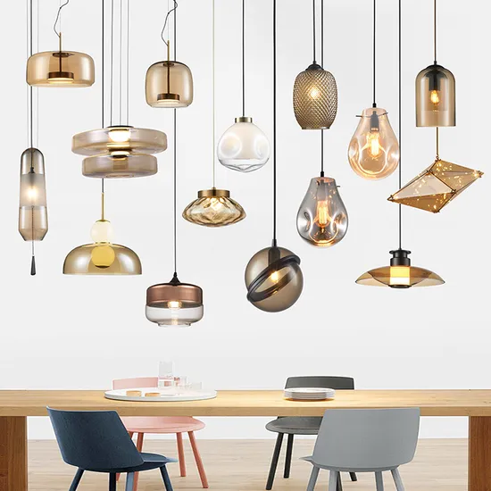 Nordic Style Interior Chandelier Home Decoration LED Pendant Lamp Glass Lights-Lighting