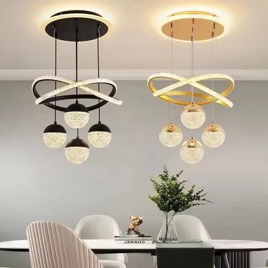 High Hanging Ceiling Crystal Acrylic Chandelier Room Luxury Pendant Lamp Decorative Lighting Pendant Lights