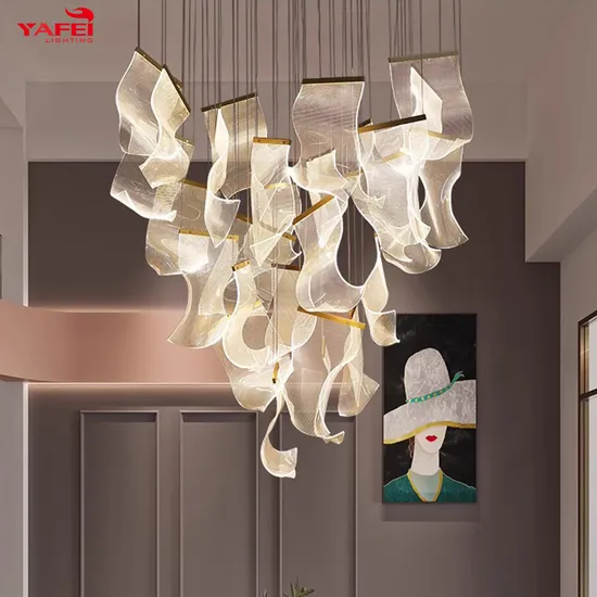 Large Indoor Decoration Project Pendant Lights Fixture Hotel Villa Modern LED Chandelier