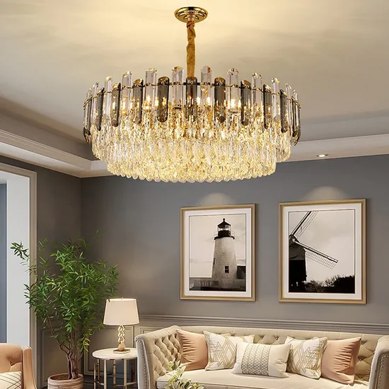 Nordic Hanging Lamp Current Season Product Luxury Hotel Banquet Hall Pendant Light Crystal Modern Decorative Ceiling Chandelier