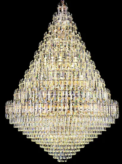 2024 Villa Light and Crystal Chandelier Stair Light