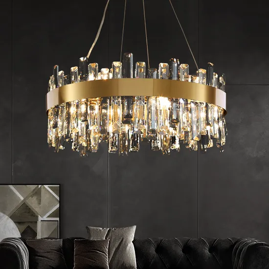 Luxury Crystal Restaurant Lights Post-Modern Class Pendant Light Modern Chandelier Living Room Decorative Lamps