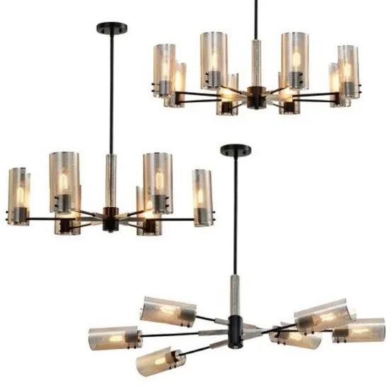 New Design Modern Luxury Lamp Indoor Metal Chandelier Glass Ball Pendent Lamp for Living Room Bedroom Hotel Crystal Chandelier