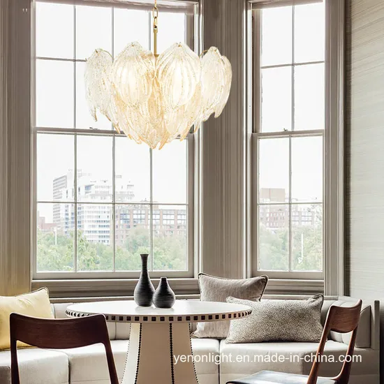 Luster Murano Glass Crystal Pendant Light Luxury Hotel Pendant Lamps