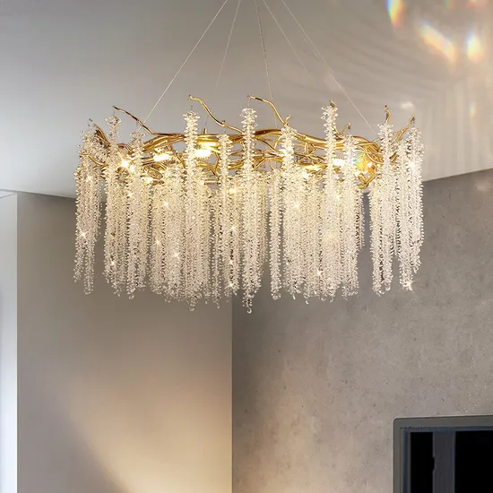 Hotel Hanging Ceiling Pendant Light Home Interior Lighting Indoor Decoration Crystal Chandelier