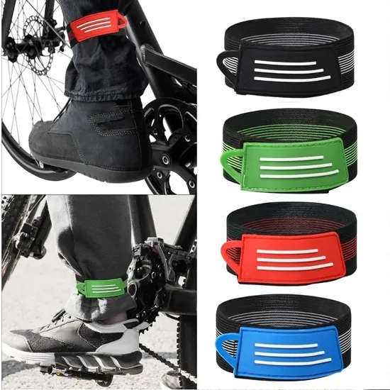 Cycling Ankle Leg Bind Bandage Hook and Loop Trousers Pant Bands