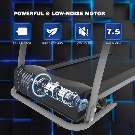 Home Use Motorized Gym Sports Exercise Equipment Folded Electric Treadmill with LCD Screen