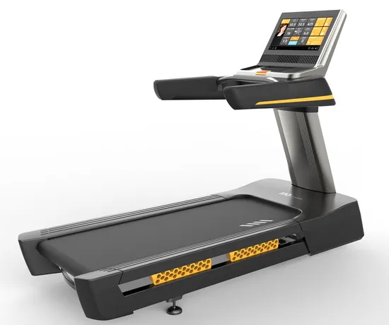 Newest Luxury Durable Commercial LCD Touch Screen Treadmill with High-Elastic Silicone Shock Absorption System
