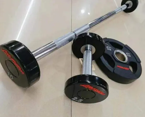 Gym Workout Accessories Black Crossfit PU Coated Dumbbell