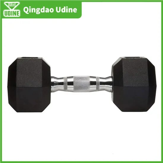 Professional Factory Wholesale Rubber Coated Solid Steel Cast Hex Weights Dumbbells Weight Lifting Rubber Hex Dumbell
