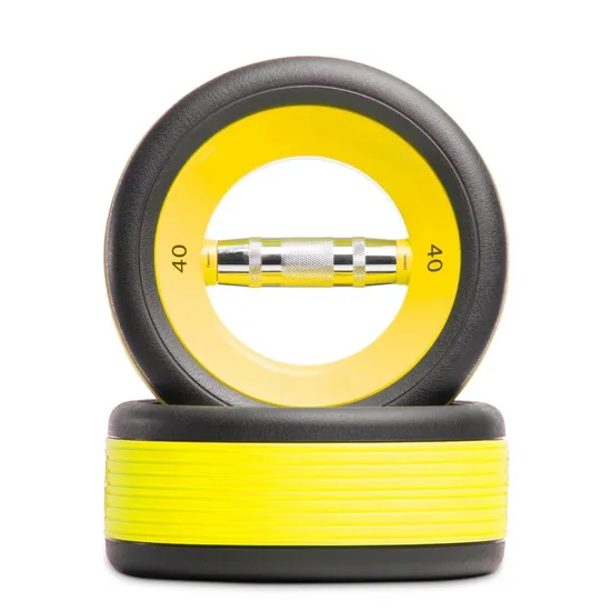 40lb Eco-Friendly Dumbbells Colorful with Barbell Kettlebells