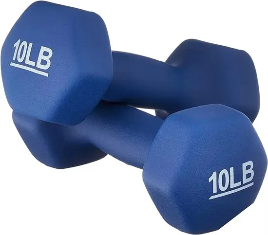 Multiple Weight and Colors Options Anti-Roll, Anti-Slip, Hexagon Shape Neoprene Coated Dumbbell Hand