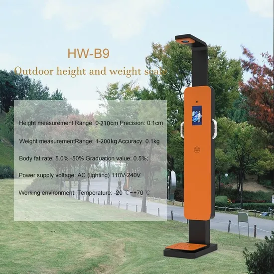 China Factory Wholesale Outdoor Body Height Weighing Scale for Human BMI