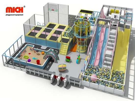 Mich Kids Trampoline Commercial Indoor Playground Slide Intergrated Park Children