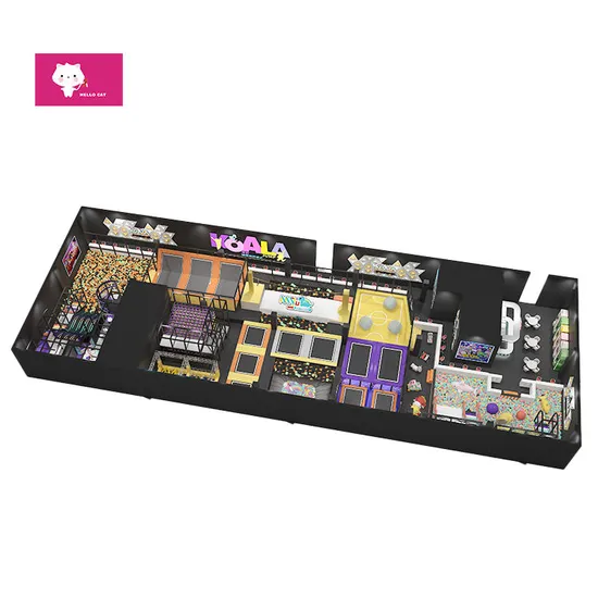 Huge Playground Soft Play Trampoline Park Indoor Kids Foam Cube Slide Trampoline