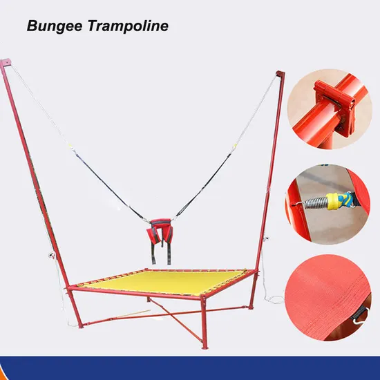 Outdoor Amusement Equipment Double Bungee Trampoline Kids Single Bungee Trampoline for Sale Mini Bungee Jumping Trampoline