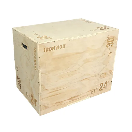 Gym Exercise Jump Machine Fitness Equipment Wooden Plyo Box with Customized Logo