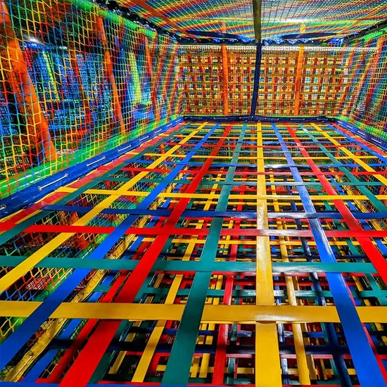 Play Standard Indoor Trampoline Kids Spider Clmbing Tower with Playground Tube Slide