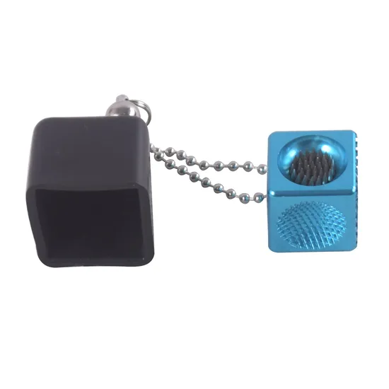 Blue Billiard Cue Tip Tool Cube Billiard Chalk Holder