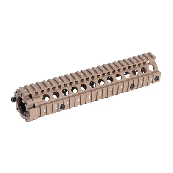 Tan 9.6" Quad Rail Handguard Free Floating Barrel Two-Pieces Design