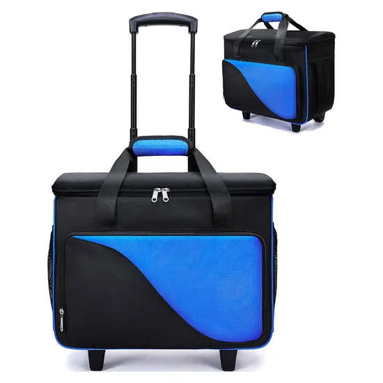 OEM 2 Balls Bowling Equipment Bag with Wheels Bowling Roller Bag Blue