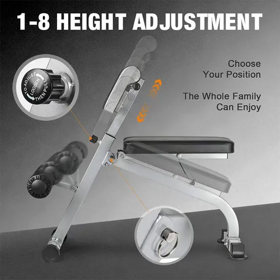 Gym Commercial Fitness Equipment Super Adjustable Bodybuilding Sit up Roman Chair