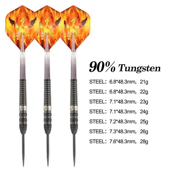 Professional Customized Tungsten Darts Set with Two Sets of Shafts and Two Sets of Flights