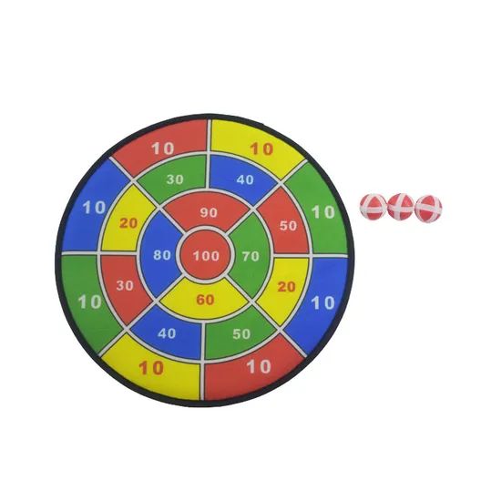 Kids Dart Board Dart Ball Game with 3 Tennis Ball Self-Stick Darts