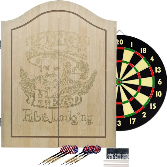 Dart Board Set Axe Cut Wood Target Dart Sport Toy