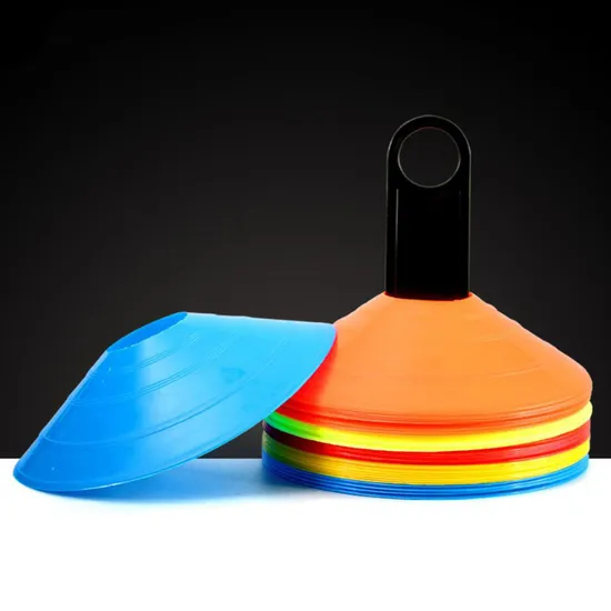 50 Pack Soccer Cones Disc Cone Sets with Holder for Training, Field Cone Markers Football, Kids Sports Esg12947