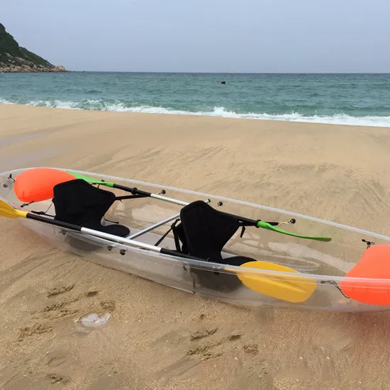 a Single 1 Persons PC Crystal Glass See Through Clear Bottom Transparent Canoe Kayak