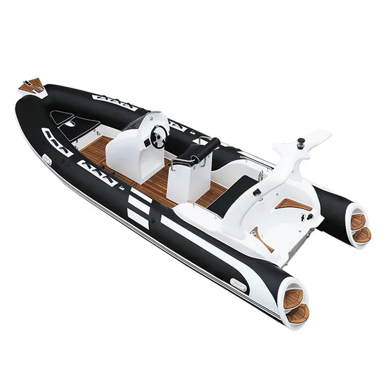 20feet PVC Fiberglass Hull Hypalon Rib Boat Inflatable Fishing Boat with Center Console Boat
